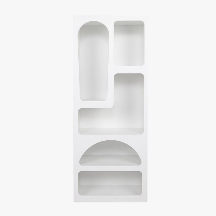 LILA Bibliothèque avec 5 niches blanc