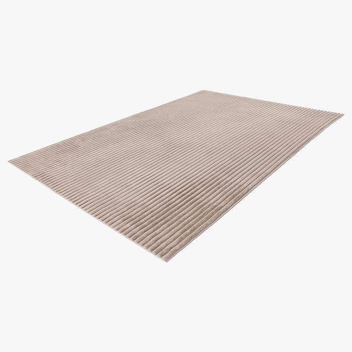 PLUSH Tapis en velours côtelé taupe - 160x230 cm
