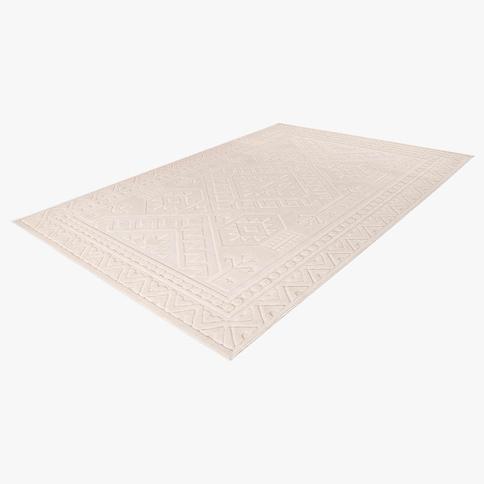 VIVA 2 Tapis en tissu doux à motif en relief blanc écru - 160x230 cm