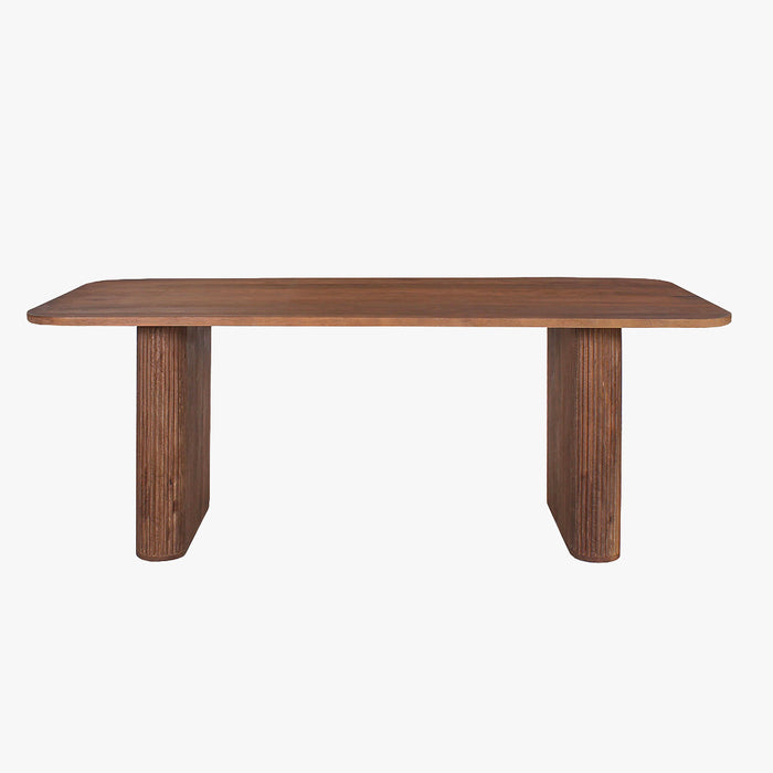 JEAN XL Table à manger en bois de manguier brun clair 200 cm