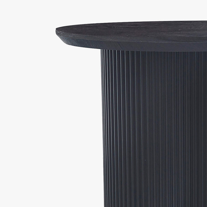 GALIA Table basse ronde couleur marron foncé D50 cm