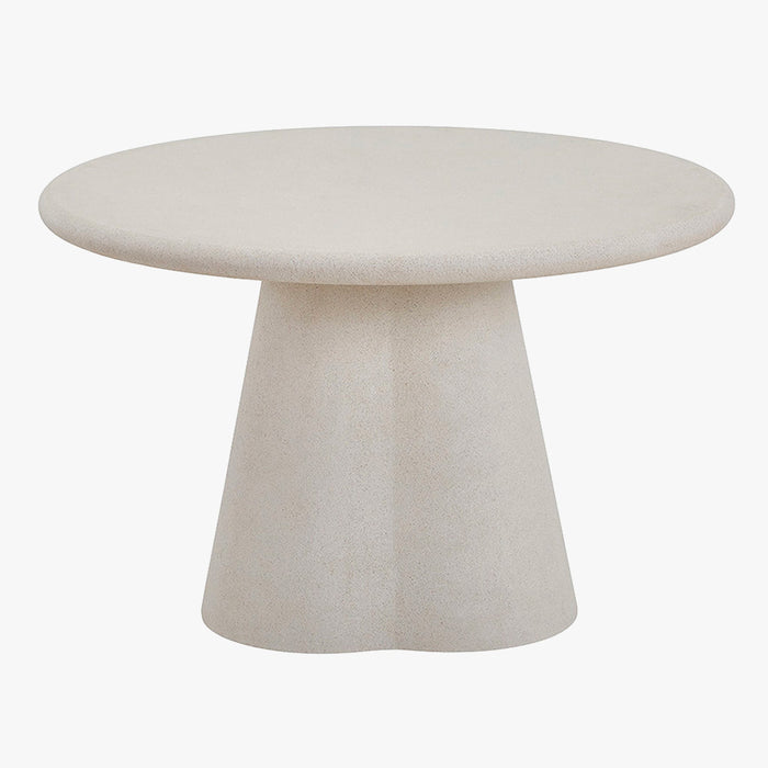 FARO Table à manger ronde couleur ciment 120 cm