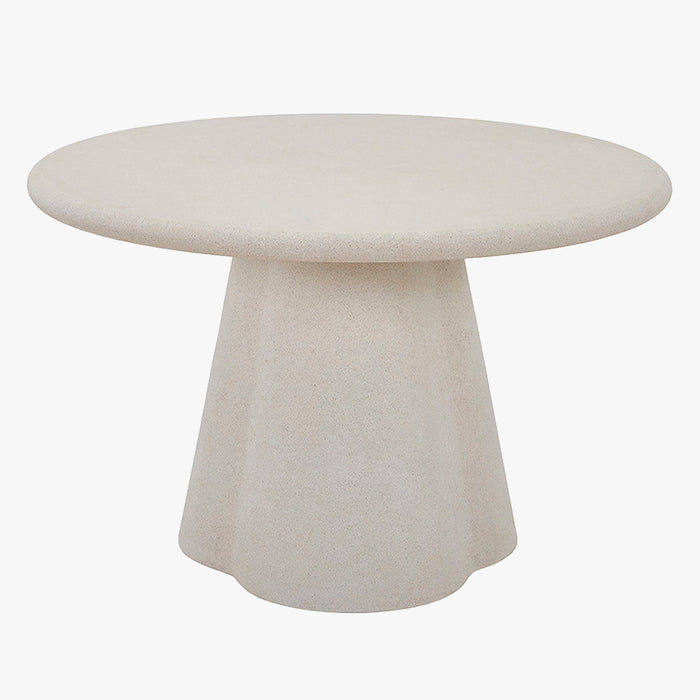 FARO Table à manger ronde couleur ciment 120 cm