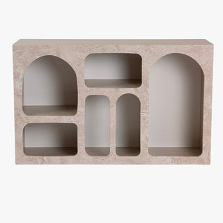 VERA Console avec 6 niches beige 120 cm