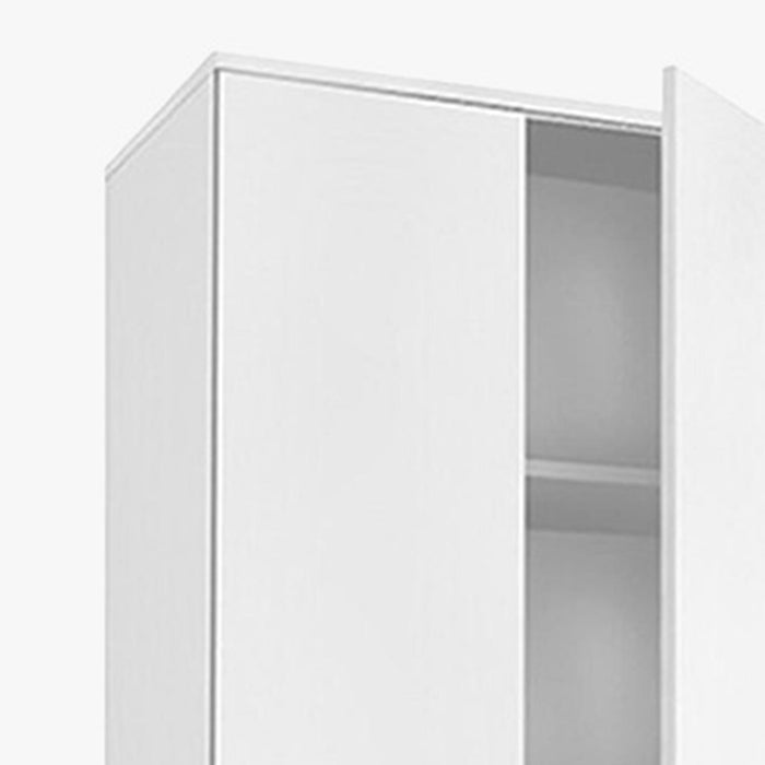 RAY Armoire 2 portes 4 étagères blanc