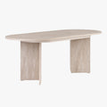BELORA XL Table à manger extensible ovale beige 160-200 cm