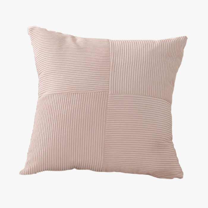 ISYS Coussin carré en tissu côtelé beige 45x45 cm