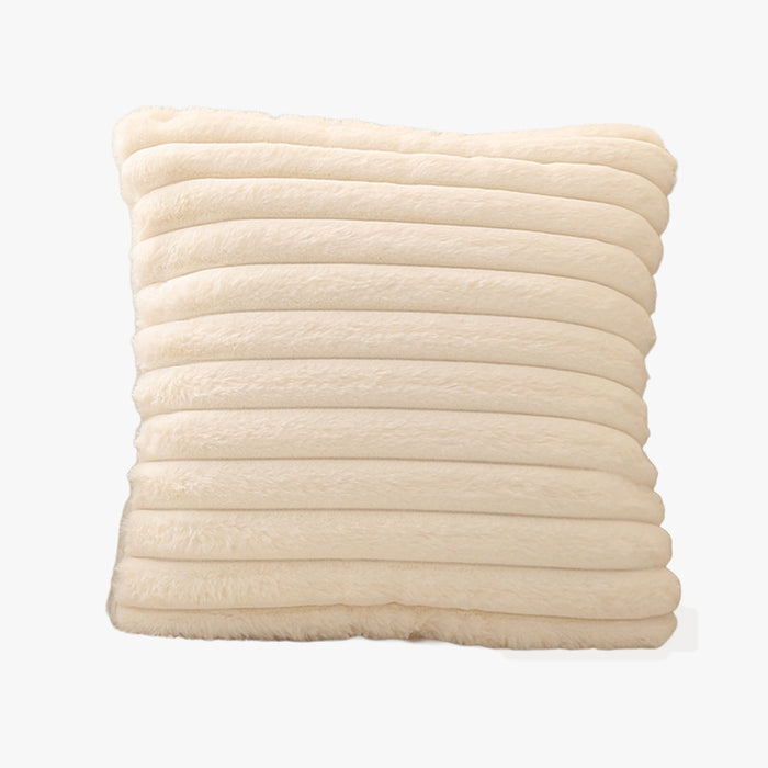 STANLY Coussin carré en tissu côtelé beige 43x43 cm