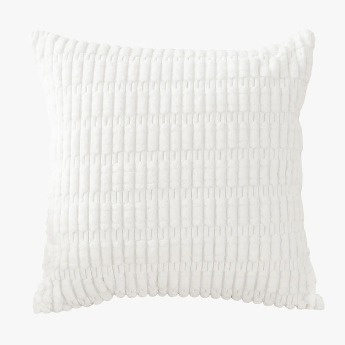 LEYSIA Coussin carré en tissu blanc 43x43 cm