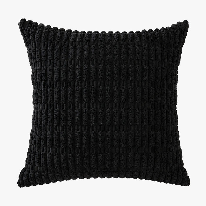 LEYSIA Coussin carré en tissu noir 43x43 cm