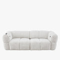 NALA Canapé 3 places relax électrique avec assises coulissantes en tissu beige