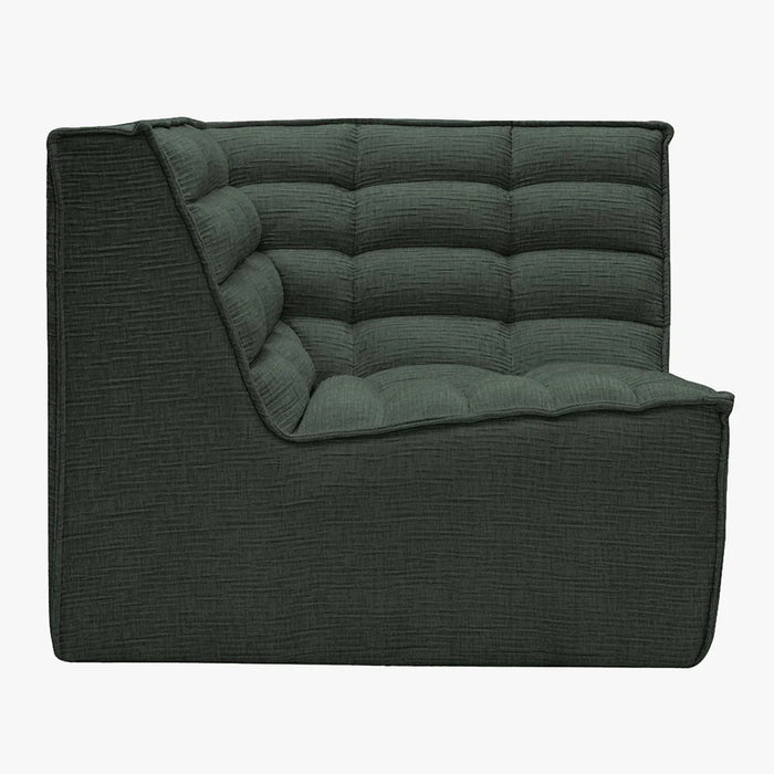 ZEYNA Fauteuil modulable angle réversible tissu vert