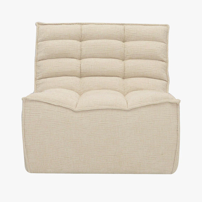 ZEYNA Fauteuil modulable en tissu beige