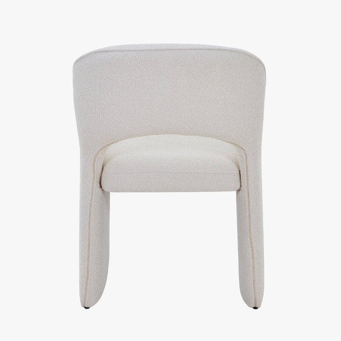 ALESIA Fauteuil tissu bouclette beige