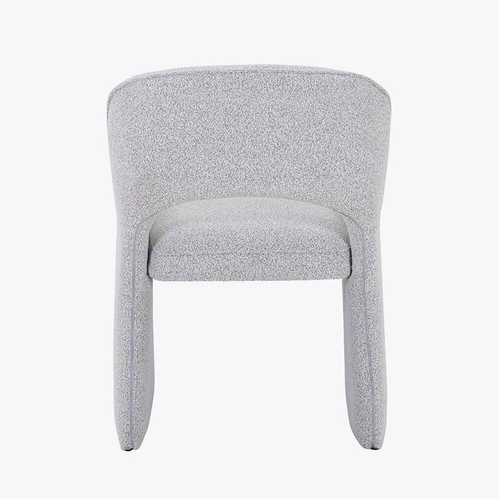 ALESIA Fauteuil tissu bouclette gris