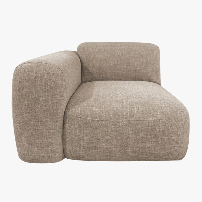 ALMA Canapé d'angle modulable en tissu beige