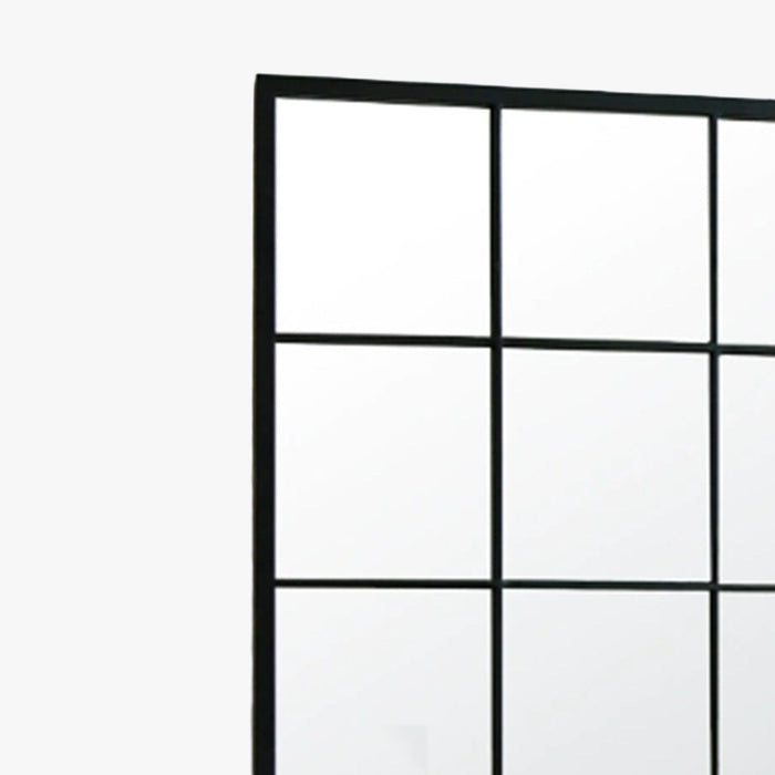 ARYA Miroir mural rectangulaire en fer noir 120x80 cm