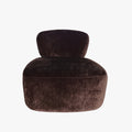 ASTON Fauteuil pivotant en tissu marron