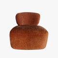 ASTON Fauteuil pivotant en tissu terracotta
