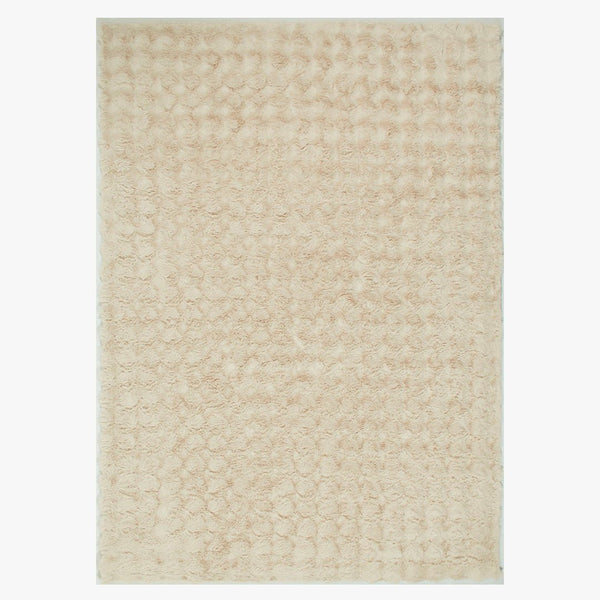 BUBBLE Tapis tissu doux à relief beige - 160x230