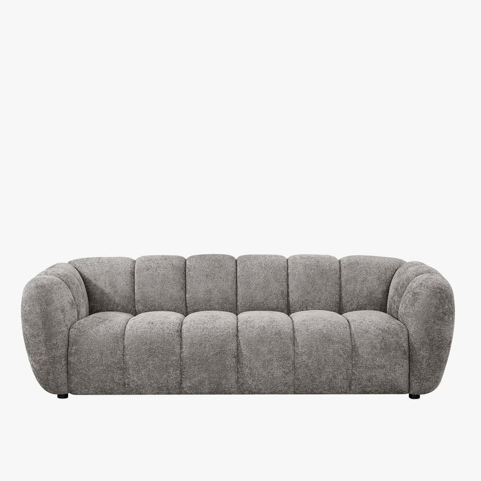 CAMILLE Canapé 3 places en tissu taupe