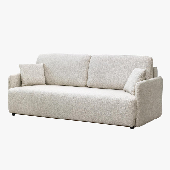 CARLA Canapé 3 places convertible en tissu beige