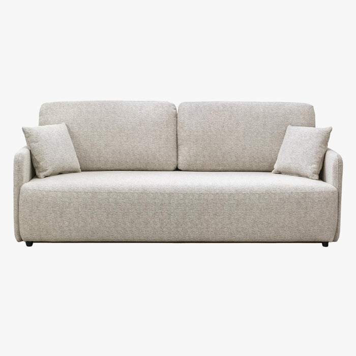 CARLA Canapé 3 places convertible en tissu beige