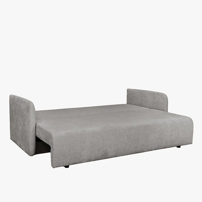 CELSY Canapé 3 places convertible avec coffre en tissu gris