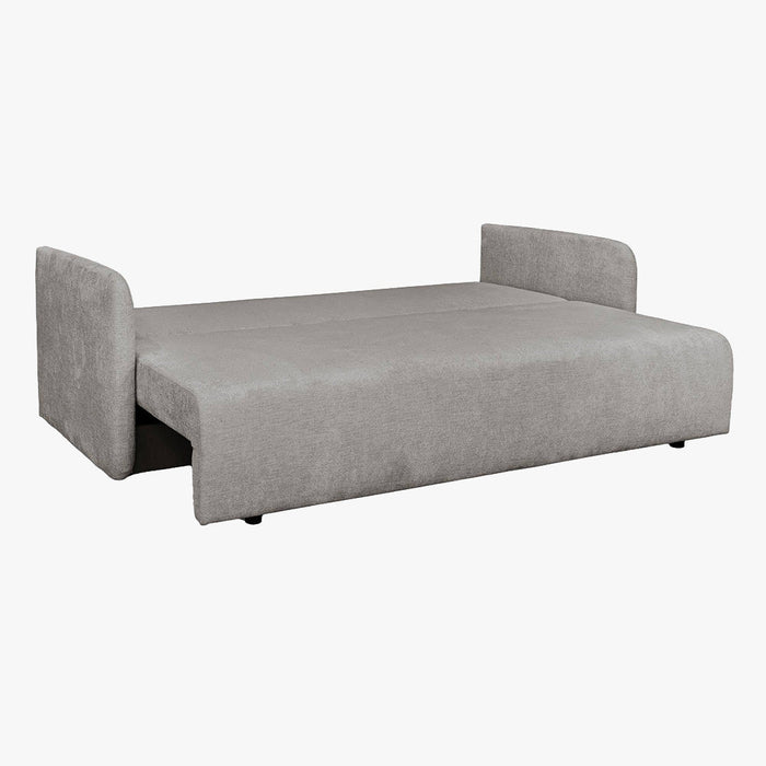 CELSY Canapé 3 places convertible avec coffre en tissu gris