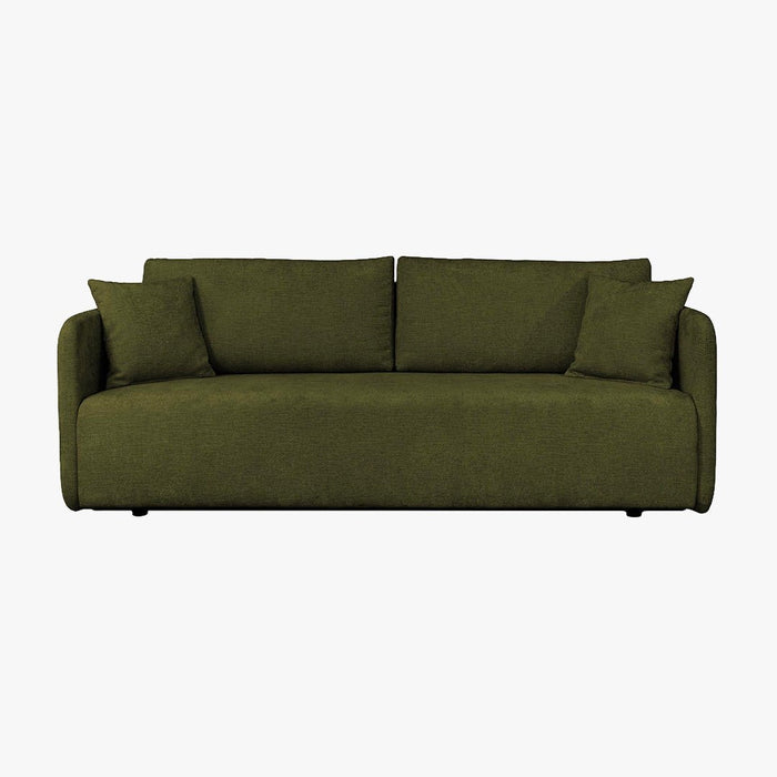 CELSY Canapé 3 places convertible avec coffre en tissu vert