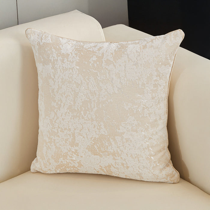 CEOLIA Coussin carré en tissu beige 45x45 cm