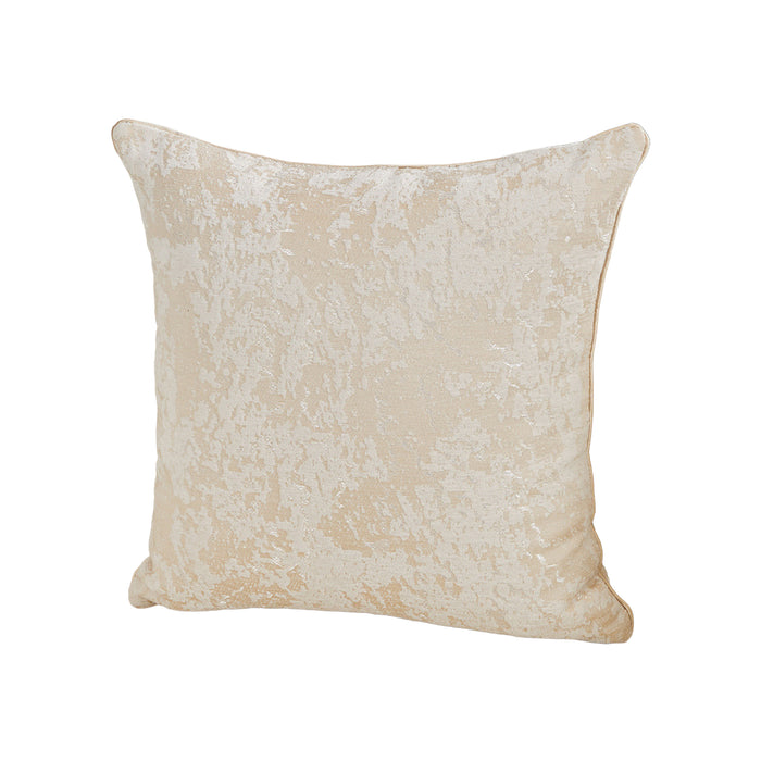 CEOLIA Coussin carré en tissu beige 45x45 cm