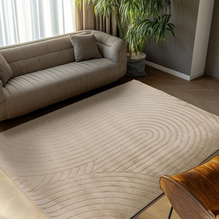 COMFORT Tapis doux à motif beige - 160x230 cm