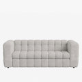 DARIA Canapé 3 places convertible en tissu matelassé gris matelas 14 cm