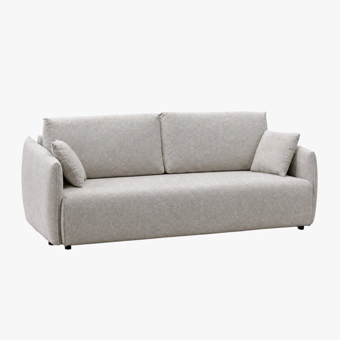 DAYLA Canapé 3 places convertible en tissu beige