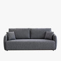 DAYLA Canapé 3 places convertible en tissu bleu
