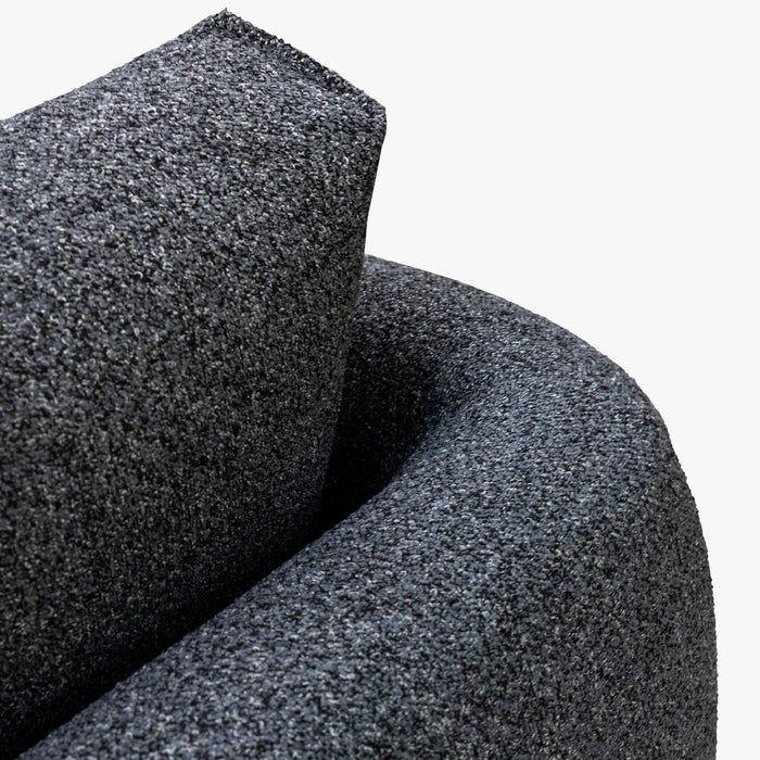 DAYLA Fauteuil en tissu bleu