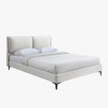 DAYNA Lit double en velours écru 140x190 cm