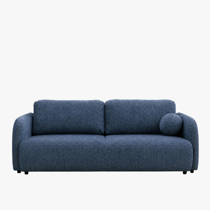 DRIXY Canapé 3 places convertible avec coffre en tissu bleu foncé