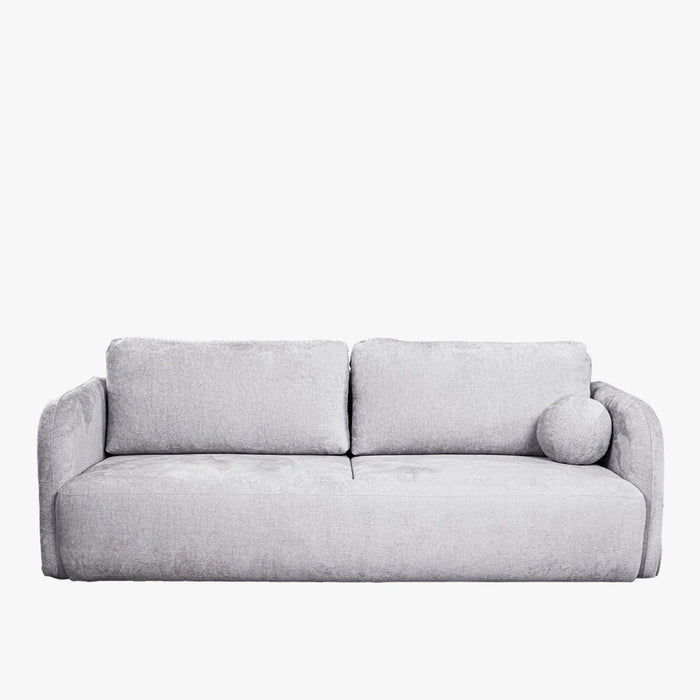 DRIXY Canapé 3 places convertible avec coffre en tissu gris
