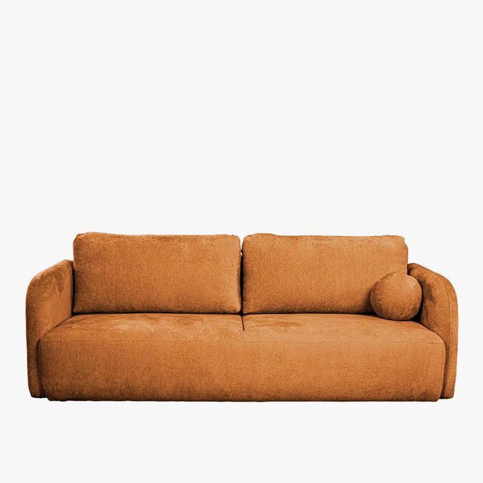 DRIXY Canapé 3 places convertible avec coffre en tissu orange