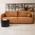 DRIXY Canapé 3 places convertible avec coffre en tissu orange