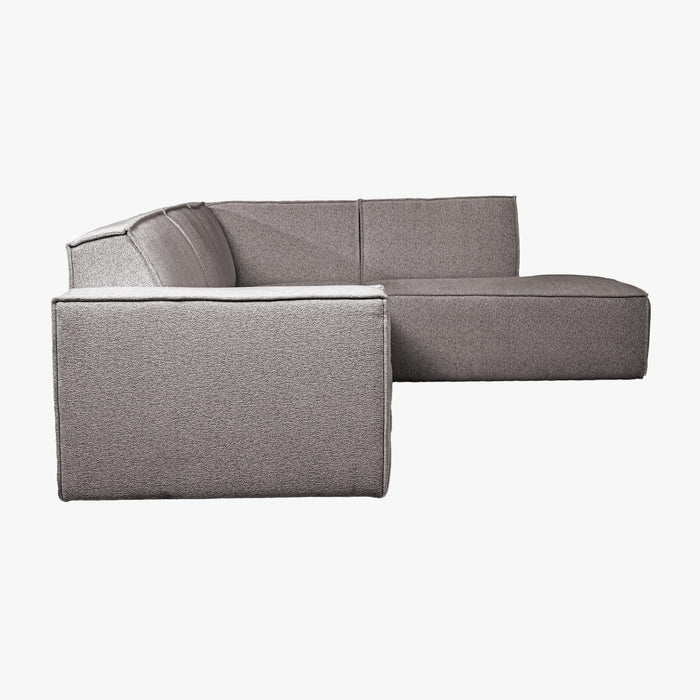 ELIA Canapé d'angle en tissu gris- Angle droit
