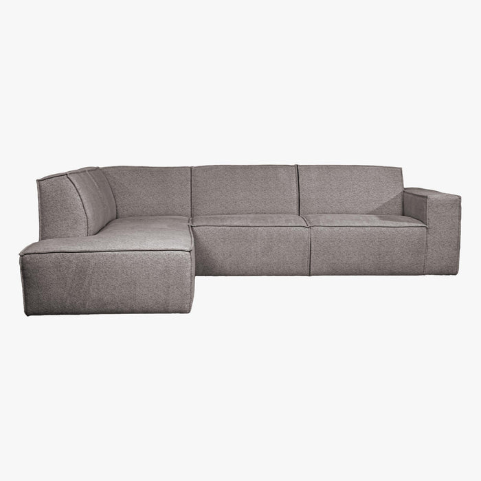 ELIA Canapé d'angle en tissu gris- Angle gauche