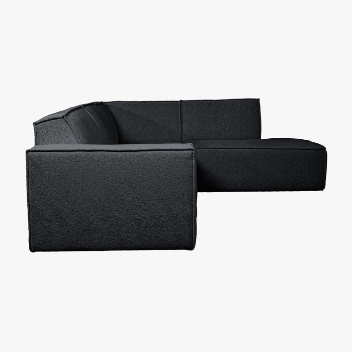 ELIA Canapé d’angle en tissu gris anthracite - Angle droit