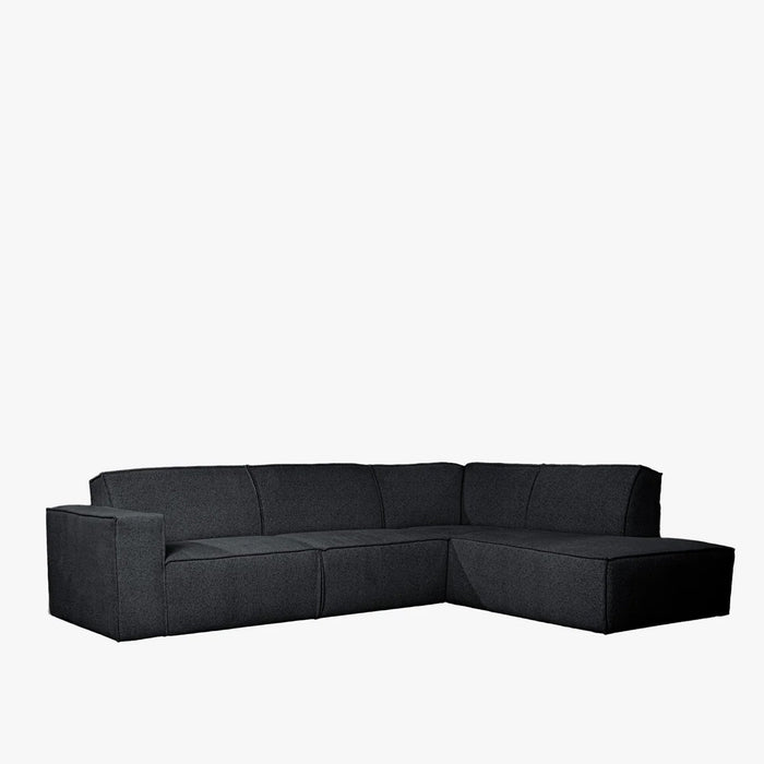 ELIA Canapé d’angle en tissu gris anthracite - Angle droit