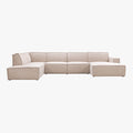 ELIA XL Canapé panoramique en tissu beige - Angle droit