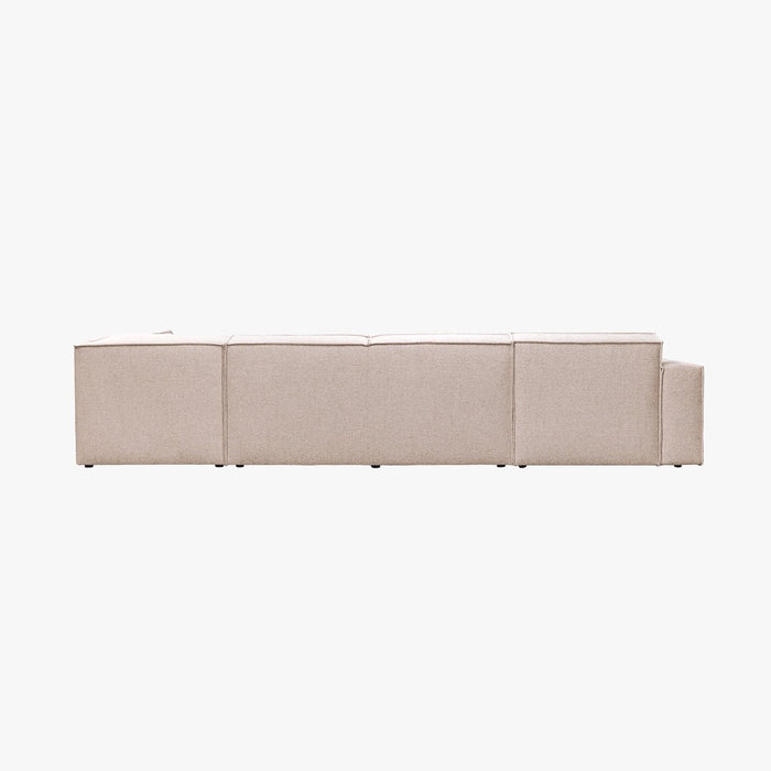 ELIA XL Canapé panoramique en tissu beige - Angle gauche