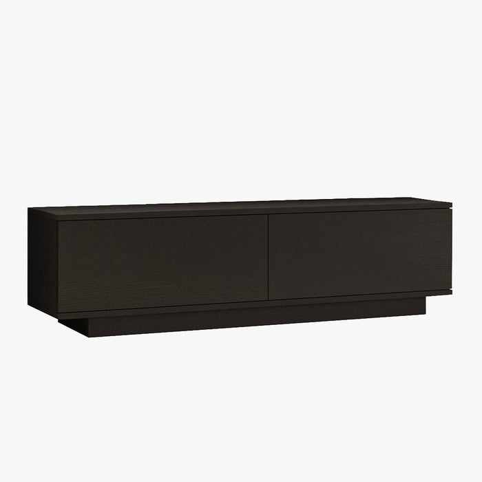 ELONIE Meuble TV 2 portes noir