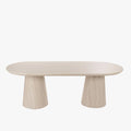 ENAYA Table à manger ovale couleur bois clair 220 cm